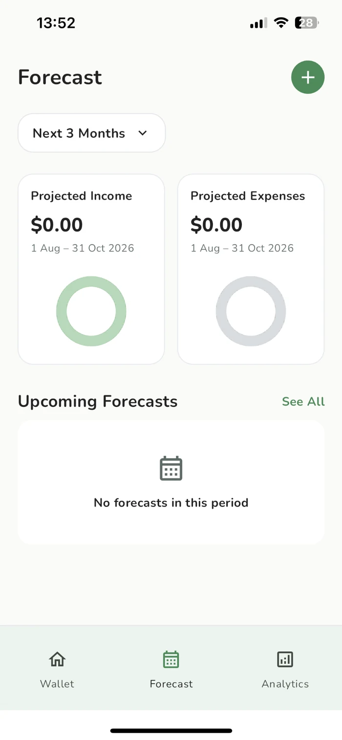Cash flow forecast